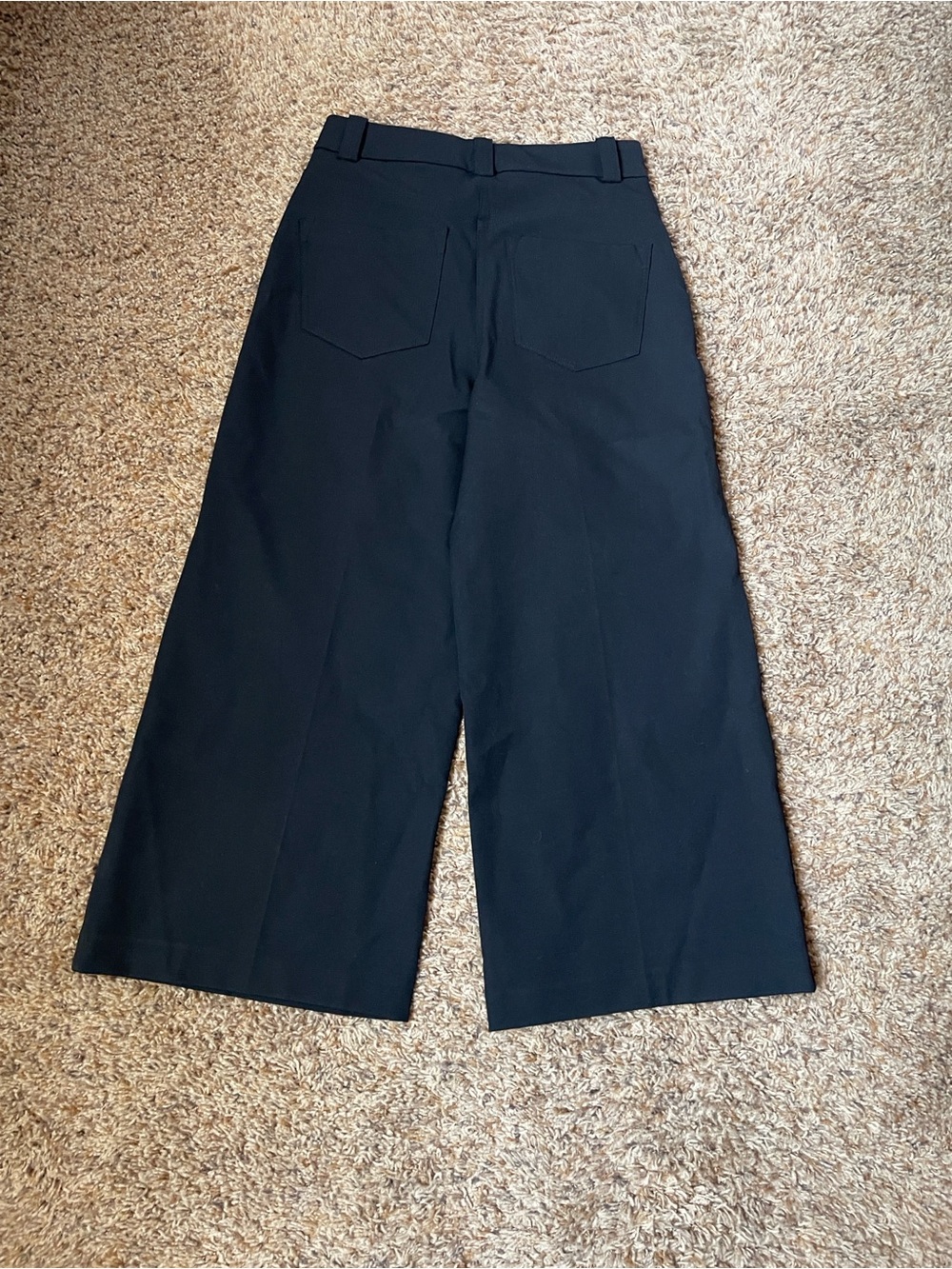 Reiss: Myrtle Black Wide-Leg Dress Pants for Women - Picture 4 of 11